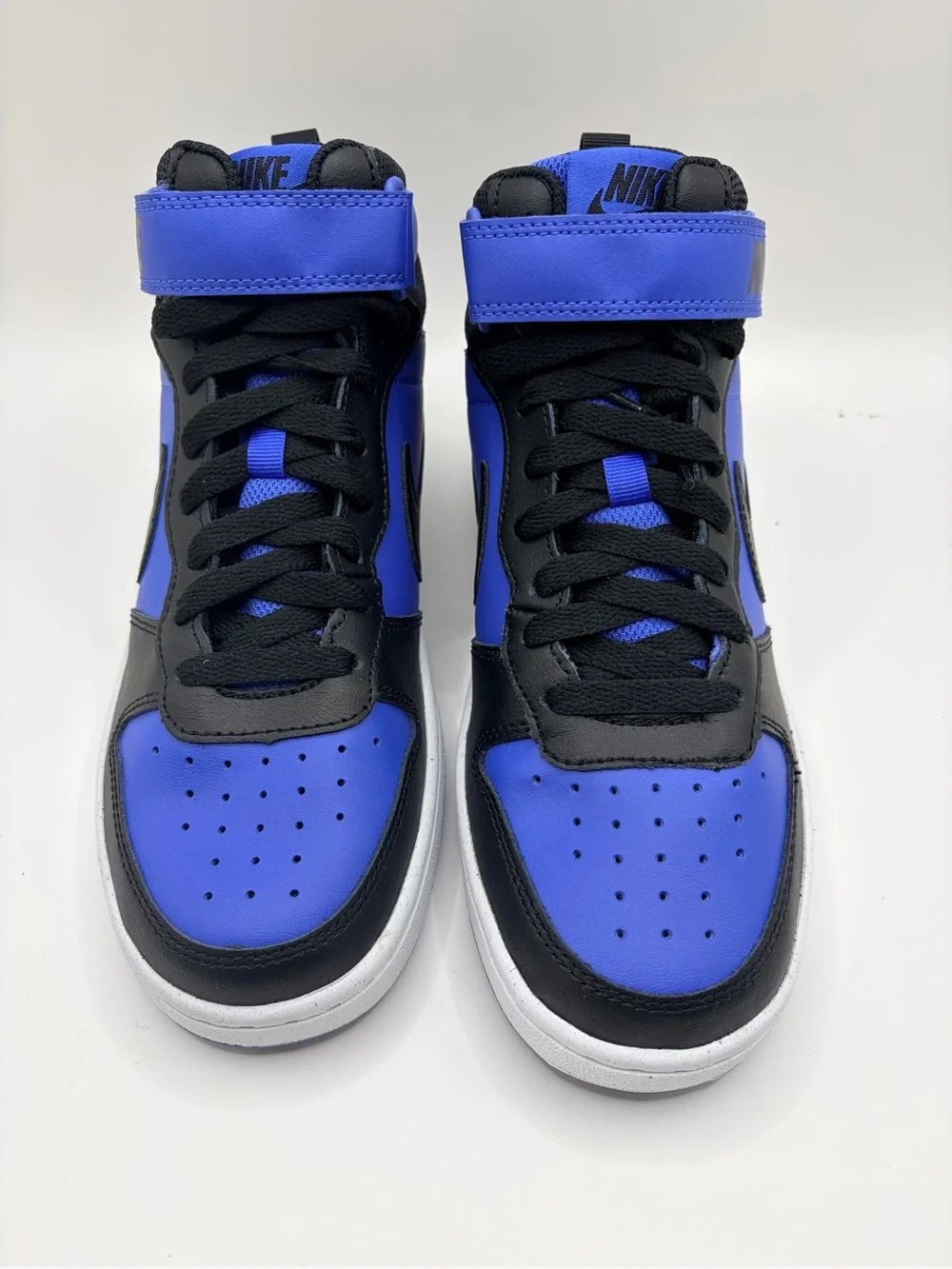 Nike Court Mid-Top Sneakers in Blue and Black with White Midsole NO BOX